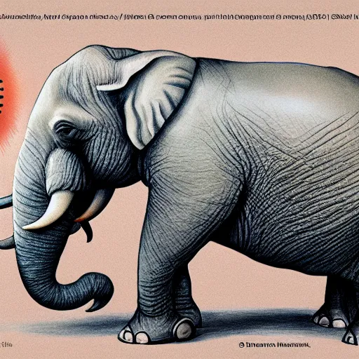 Image similar to elon musk depicted as an elephant