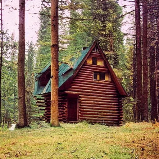 Image similar to cabin in the woods, hyper realistic, photograph, f 8. 0, 3 2 mm, kodak