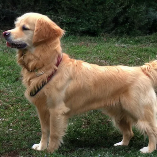 Prompt: golden retriver as king