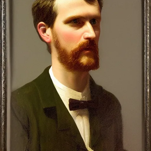 Image similar to figure painting of greg davies by jules joseph lefebvre