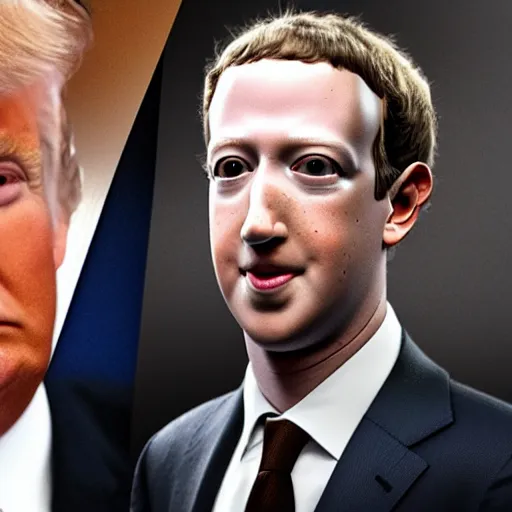 Image similar to photo of the lovechild of donald trump and mark zuckerberg