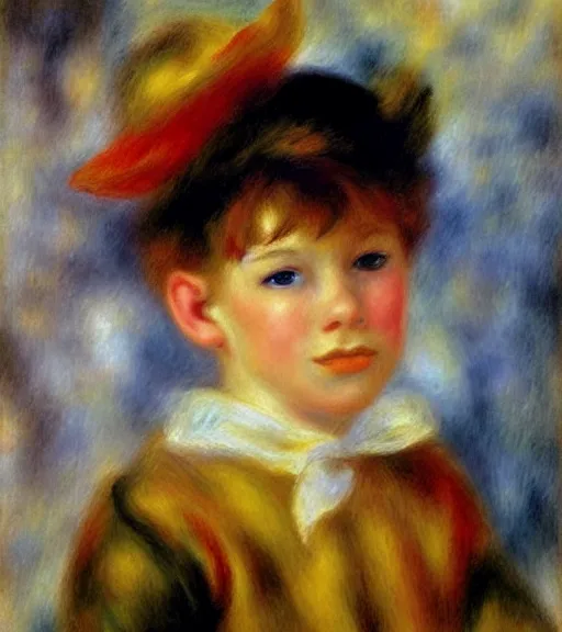 Image similar to oil painting portrait of peter pan by renoir