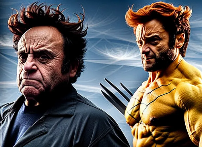 Prompt: cinematic still, danny devito as wolverine, x - men ( 2 0 1 9 )