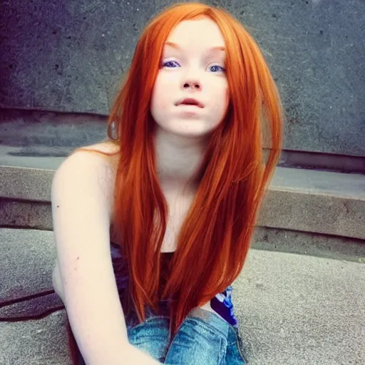 Prompt: a very beautiful ginger girl