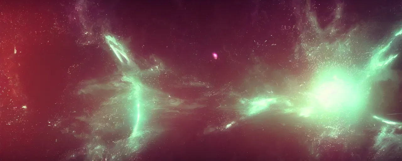 Image similar to a dark epic swirling galaxy, space scene, dark scifi, unreal engine, octane render, volumetric lighting