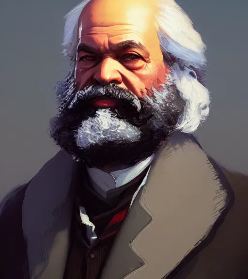 Prompt: Highly detailed portrait karl marx in GTA V, Stephen Bliss, unreal engine, fantasy art by Greg Rutkowski, Loish, Rhads, ferdinand knab, Makoto Shinkai and Lois van baarle, ilya kuvshinov, rossdraws, Tom Bagshaw, global illumination, radiant light, detailed and intricate environment