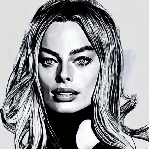 Image similar to margot robbie, anime