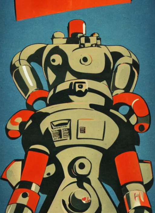 Image similar to wwii propaganda poster about robots attacking