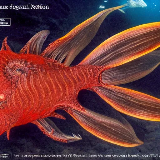 Prompt: new species, oceanic, deep sea, national geographic