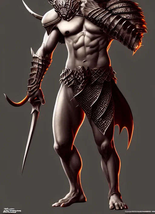 Image similar to muscular and tall dnd male dragonborn!!!! draconian!! character concept art, sharp focus, octane render! unreal engine 5! highly rendered!! trending on artstation!! detailed linework!! illustration by artgerm, wlop, and chie yoshii