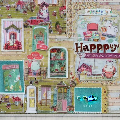 Image similar to cozy happy town