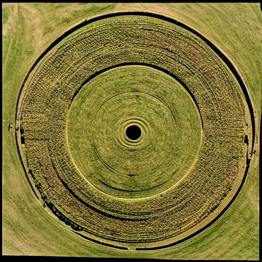 Image similar to crop circle, 1990 aerial photo