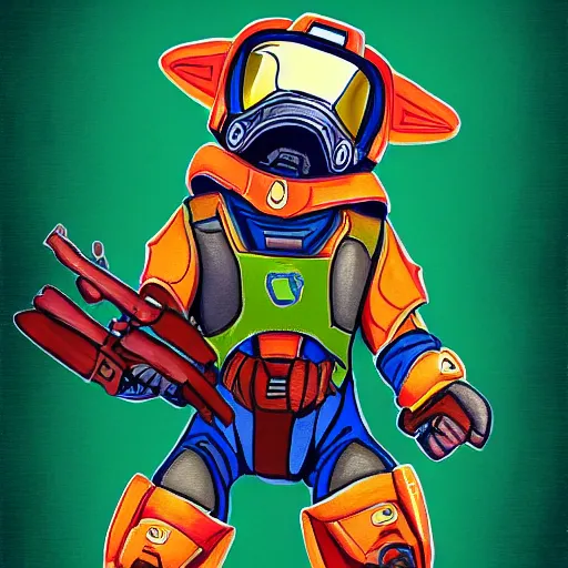 Prompt: a detailed picture of goofy dressed as the master chief