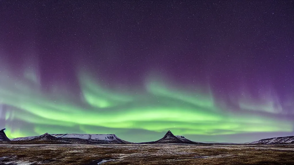 Image similar to iceland astrophotography, beautiful night sky, aurora borealis, award winning photograph, national geographic