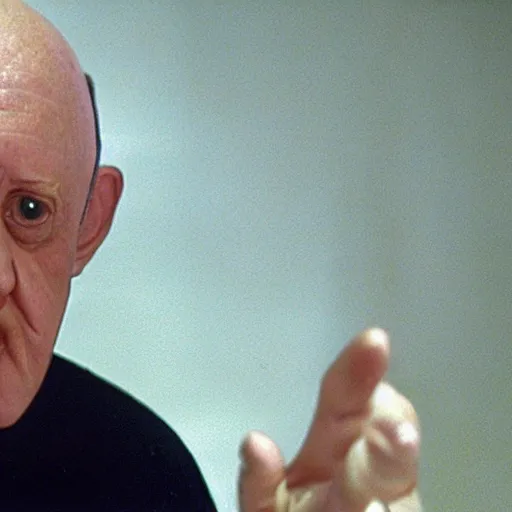 Image similar to mike ehrmantraut becomes a kid named finger