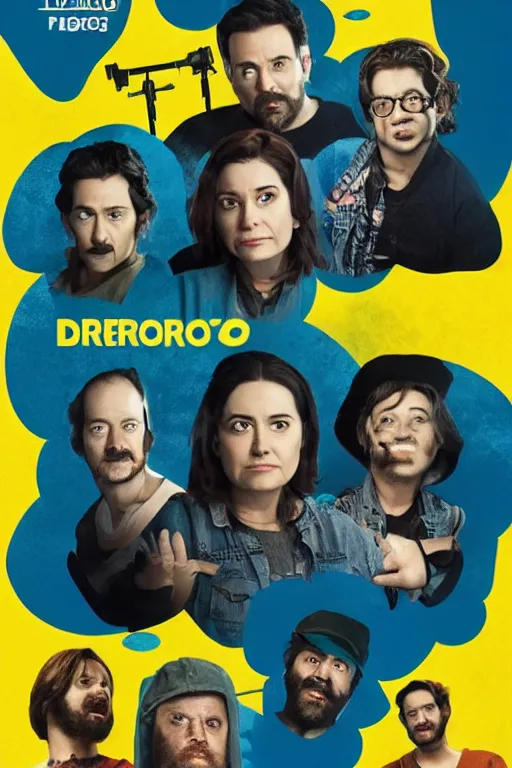 Image similar to poster for a netflix drongo show called drongo, tv show drongo poster