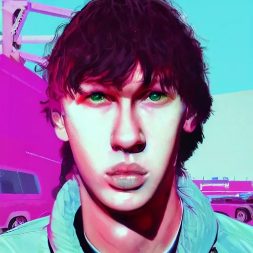 Bladee In Gta V Cover Art By Stephen Bliss Stable Diffusion