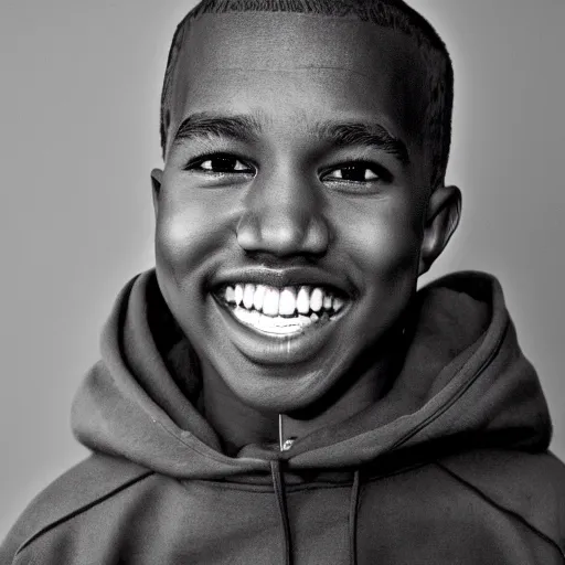 Image similar to the face of young kanye west wearing yeezy clothing at 1 3. 5 years old, black and white portrait by julia cameron, chiaroscuro lighting, shallow depth of field, 8 0 mm, f 1. 8
