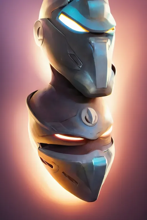 Image similar to epic mask helmet robot ninja portrait stylized as fornite style game design fanart by concept artist gervasio canda, behance hd by jesper ejsing, by rhads, makoto shinkai and lois van baarle, ilya kuvshinov, rossdraws global illumination radiating a glowing aura global illumination ray tracing hdr render in unreal engine 5