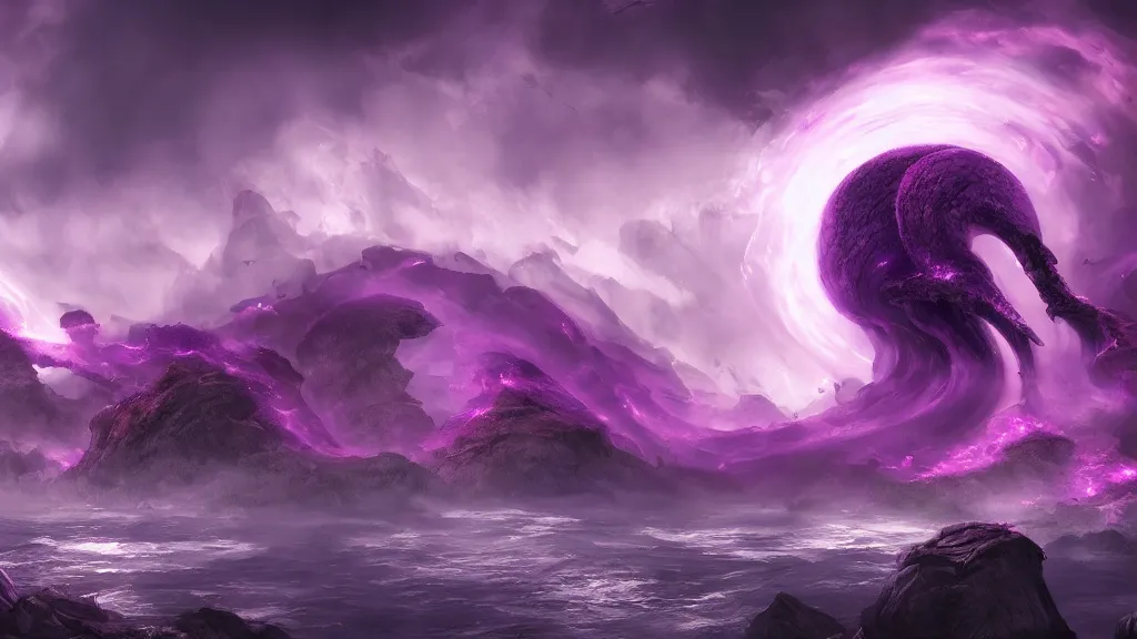 Prompt: archipelago, fantasy artwork, very very very beautiful Purple Tornado, hd, hdr, ue5, ue6, unreal engine 5, cinematic 4k wallpaper, 8k, ultra detailed, high resolution, artstation, award winning