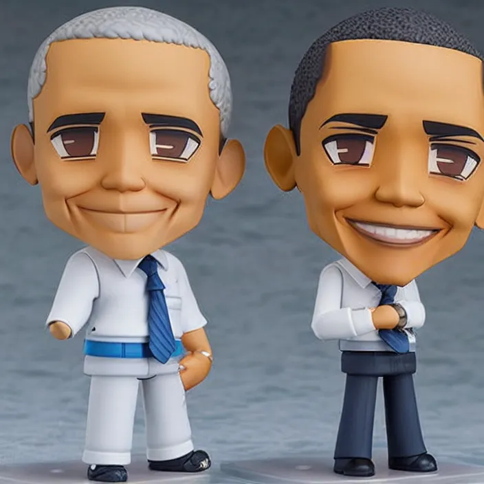 Image similar to Obama, An anime nendoroid of Obama, figurine, detailed product photo