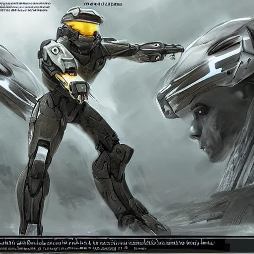 Prompt: concept art prometheus meets halo