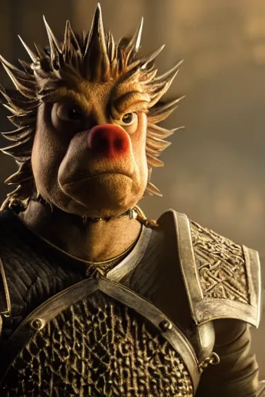 Image similar to very very intricate photorealistic photo of bowser in an episode of game of thrones, photo is in focus with detailed atmospheric lighting, award - winning details