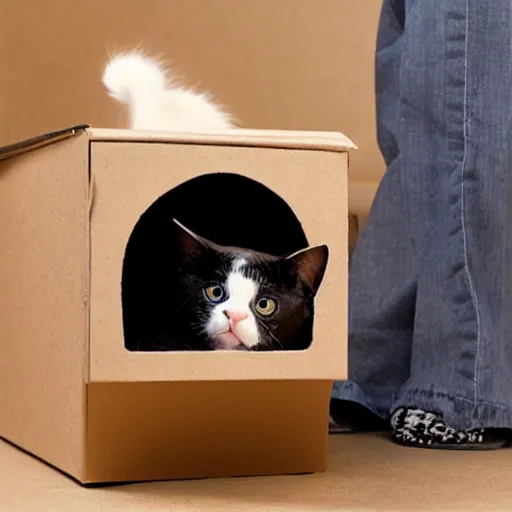 Prompt: a cat in a timeout box