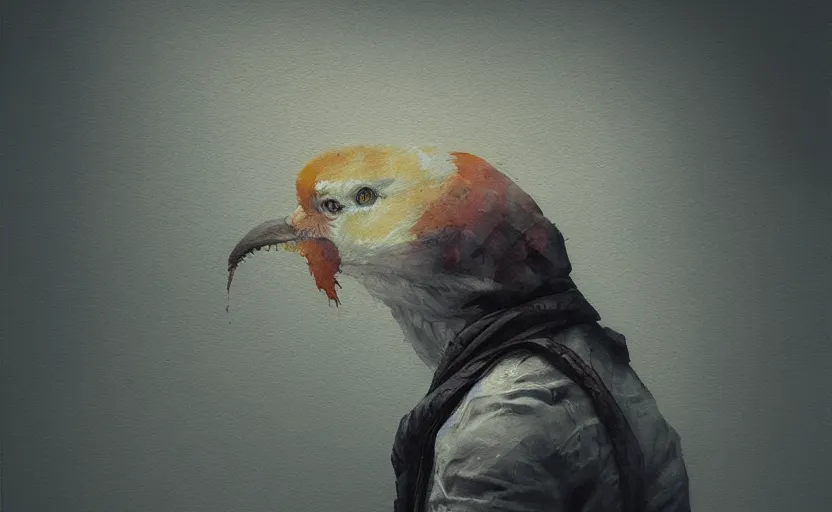 Image similar to a painting of delibirb 6 6 6 trending on artstation in the style of greg rutkowski, 3 d, watercolor, male, portrait, wisdom