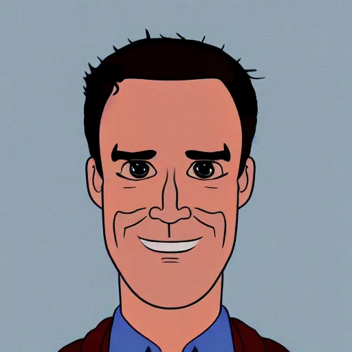 Prompt: bojack horseman style portrait of chandler bing