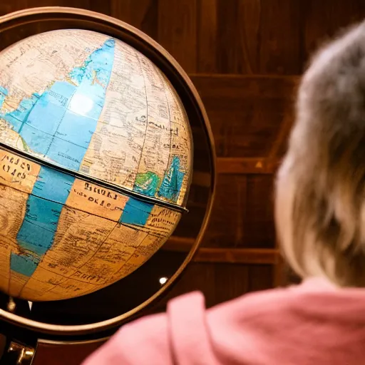 Image similar to the globe looking at itself in the mirror