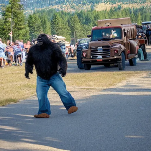 Image similar to spotting Bigfoot at the Sturgis rally