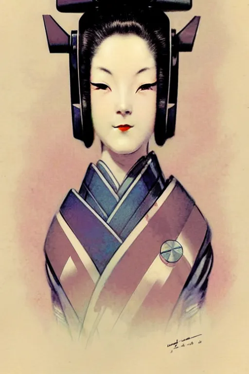 Image similar to ( ( ( ( ( 1 9 5 0 s retro future robot android aluminum geisha. muted colors. ) ) ) ) ) by jean - baptiste monge!!!!!!!!!!!!!!!!!!!!!!!!!!!!!!