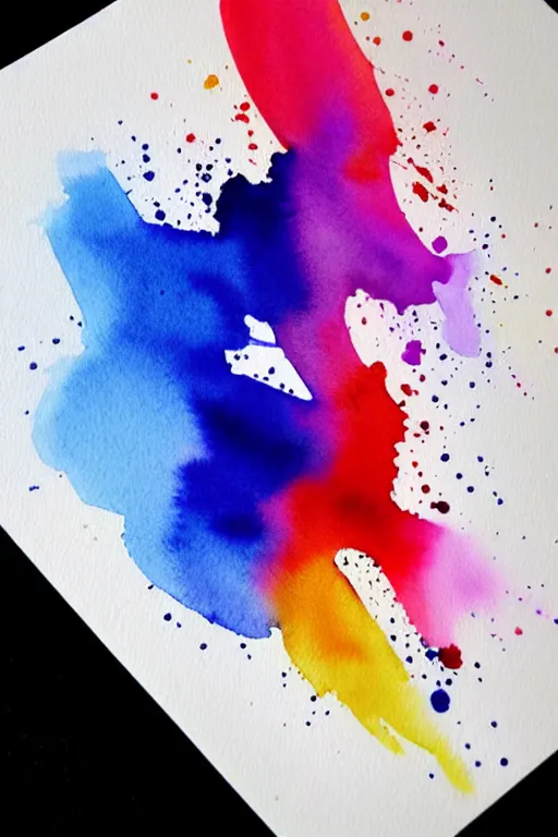 Image similar to minimalist colorful watercolor splash ink art of london