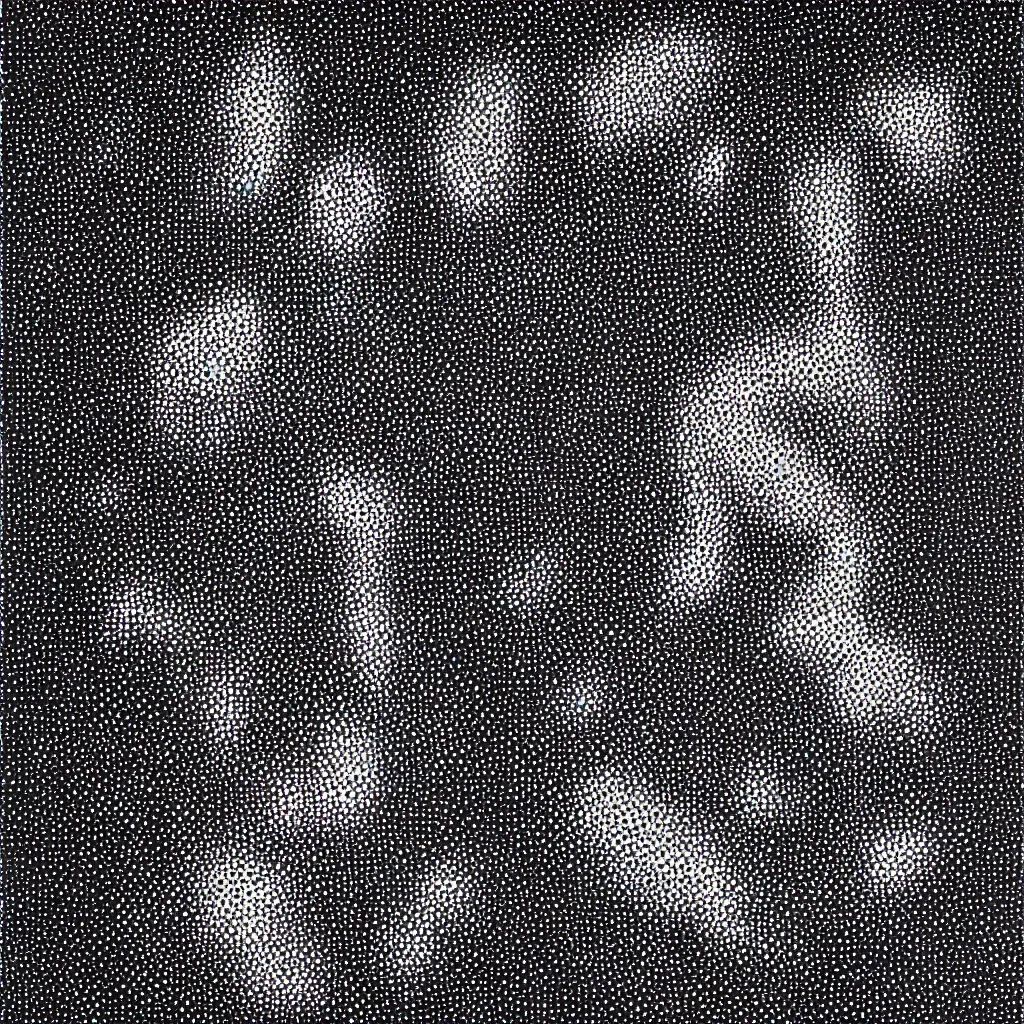 Image similar to face made out of planet, faceless people dark, dots, drip, stipple, pointillism, technical, abstract, minimal, style of francis bacon, asymmetry, pulled apart, cloak, hooded figure