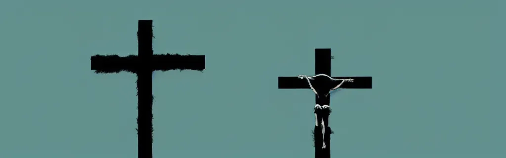 Prompt: crucifixion horror, the emptying of god, minimalist vector art, design, deep focus, d & d, fantasy, intricate, elegant digital painting, artstation, concept art, matte, sharp focus, illustration, ghibli, miyamoto abduzeedo