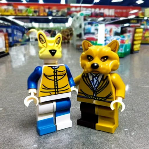 Prompt: Legoshi from Beastars AT WALMART?!