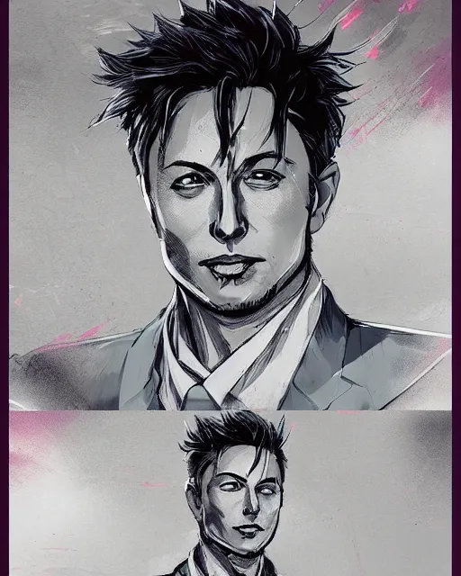 Prompt: an anime portrait of elon musk as a beautiful man wearing a barong tagalog from skyrim, by stanley artgerm lau, wlop, rossdraws, james jean, andrei riabovitchev, marc simonetti, and sakimichan, trending on artstation