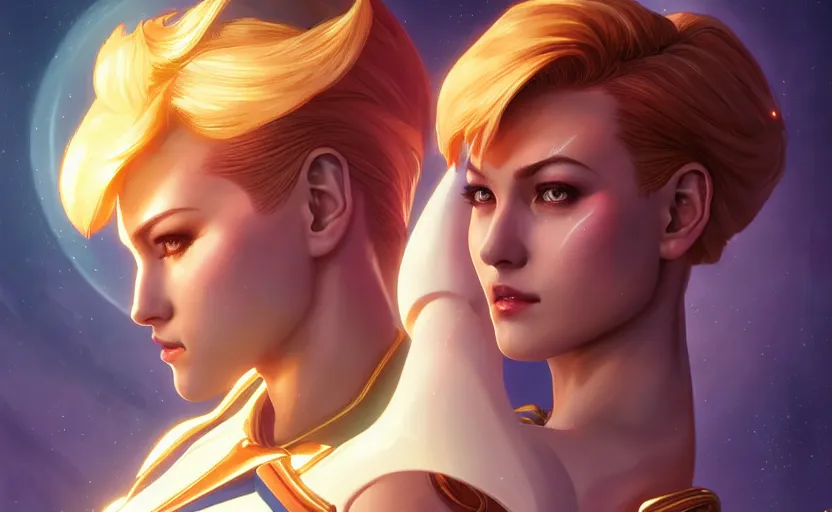 Image similar to symmetry!! portrait of sailor uranus! alien in the style of horizon zero dawn, machine face, intricate, elegant, highly detailed, digital painting, artstation, concept art, smooth, sharp focus, illustration, art by artgerm and ross tran and greg rutkowski and alphonse mucha, 8 k