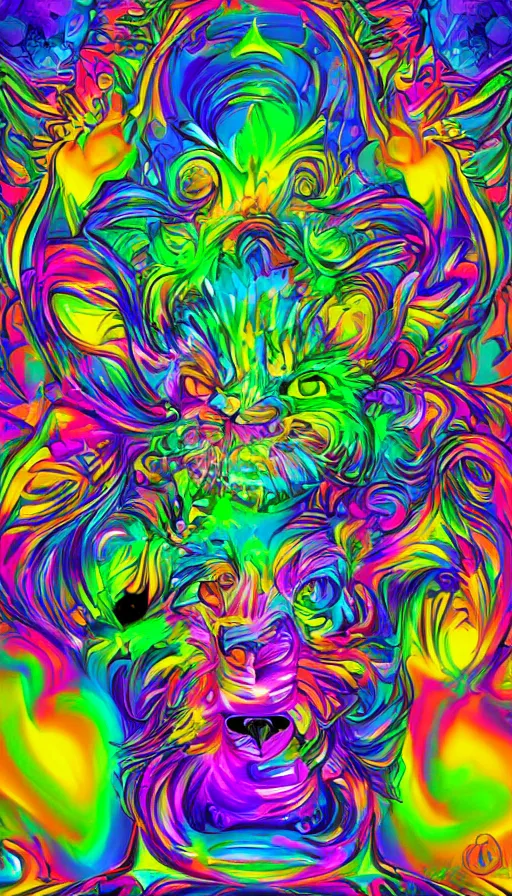 Prompt: techno artwork, by lisa frank,