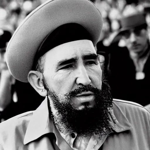 Image similar to award - winning promotional close - up photograph of fidel castro ( ( ( wearing a tight gymnastics!!!!!! swimsuit!!!!!! ) ) ), olympics, 8 k, 4 k, high quality, hyperdetailed