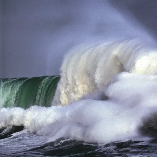 Prompt: tsunami over San Diego, Dramatic, realistic,