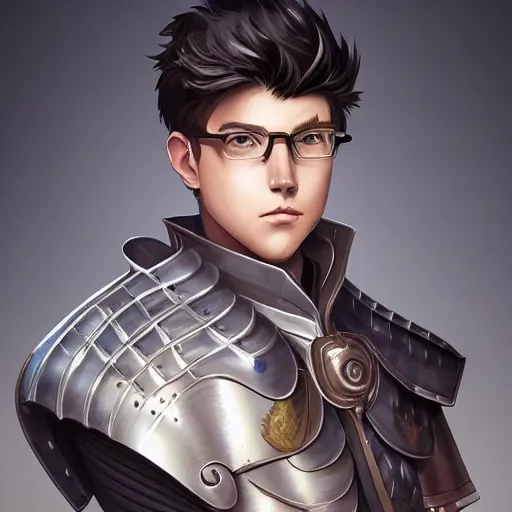 Image similar to blake mitchell, portrait of a male knight, street clothes, lion tatoos, fantasy, face like blake mitchell, blonde shinkai makoto studio ghibli studio key hideaki anno sakimichan stanley artgerm lau rossdraws james jean marc simonetti elegant highly detailed digital painting artstation pixiv