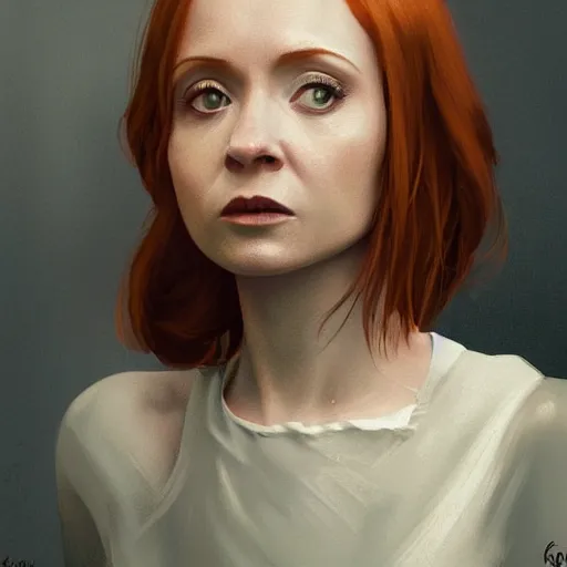 Image similar to close up of karen gillian, realistic shaded, fine details, realistic shaded lighting poster by greg rutkowski