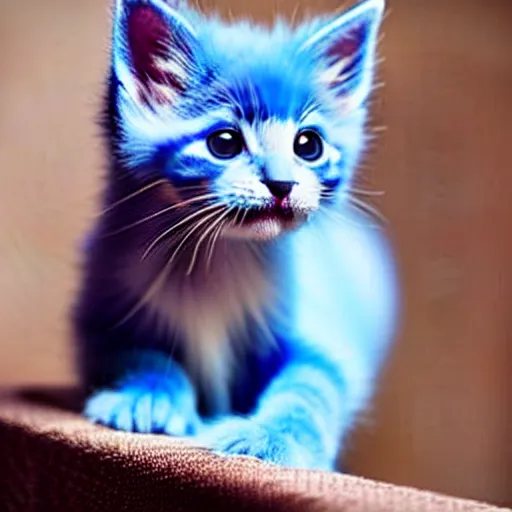 Image similar to cute furry blue kitten