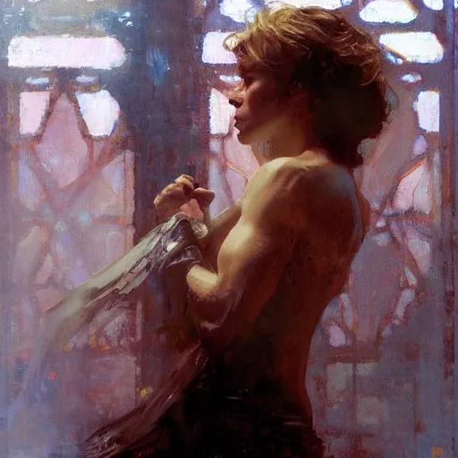 Prompt: chris hemsworth, intricate, elegant, highly detailed, greg manchess, mucha, liepke, ruan jia, jeffrey catherine jones, ridley scott