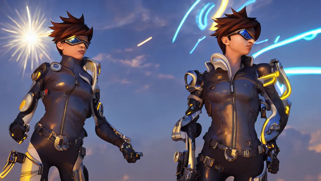 Download 4k Overwatch Tracer Classic Skin Wallpaper