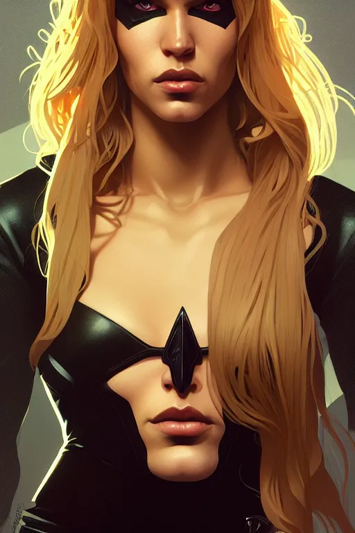 Prompt: a portrait of black canary, fantasy, sharp focus, intricate, elegant, digital painting, artstation, matte, highly detailed, concept art, illustration, ambient lighting, art by ilya kuvshinov, artgerm, alphonse mucha, and greg rutkowski