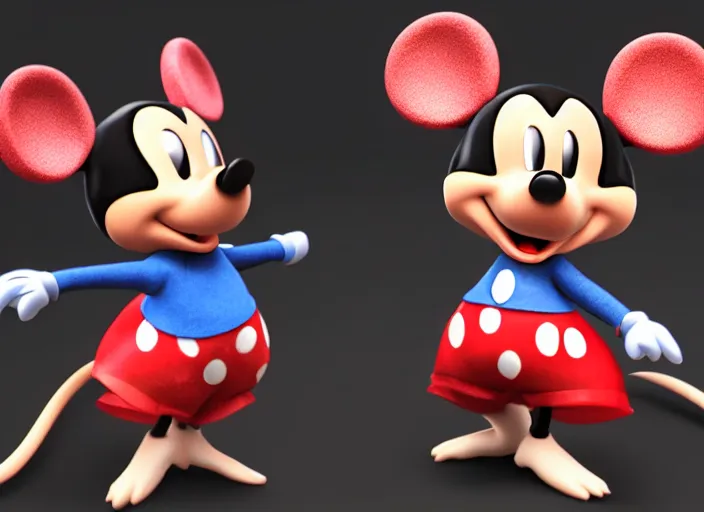 Prompt: mickie mouse in 3 d, unreal engine 5