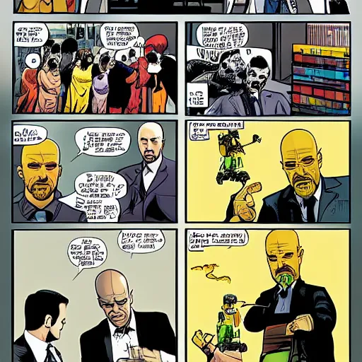 Prompt: Breaking bad comic book